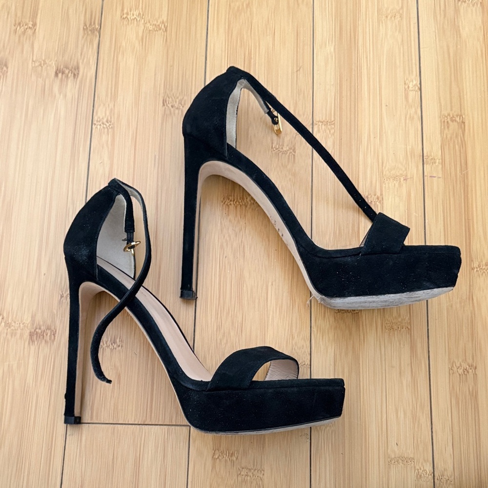 Stuart Weitzman Black Platform High Heels - Picture 3 of 7